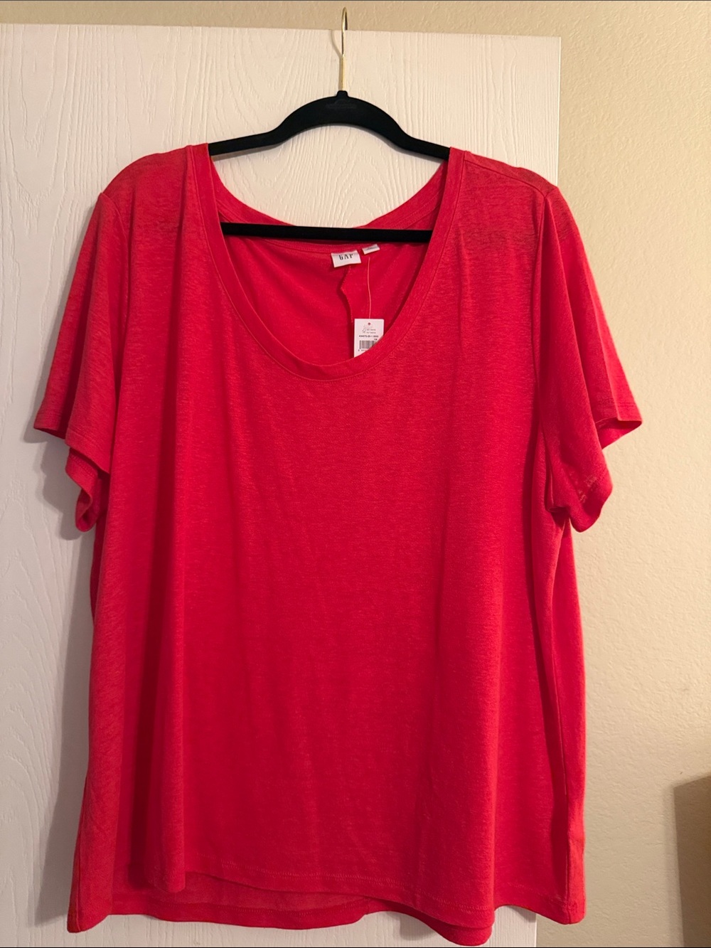 GAP Scoop Neck Short Sleeve Tee - Bright Red